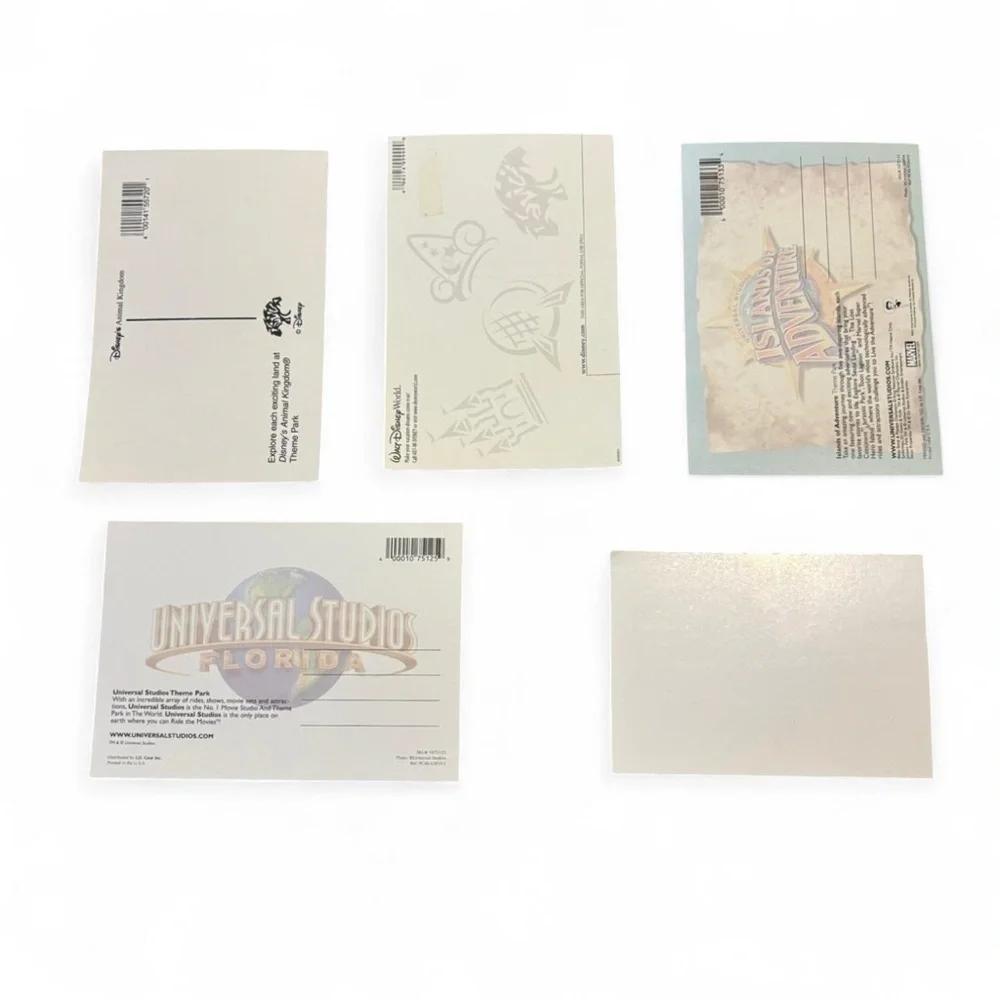 Vintage y2k Walt Disney World Postcards Lot of 5 Unused Some Foil